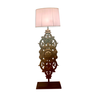 Lampe sur pied en fonte garde de corps de 1900