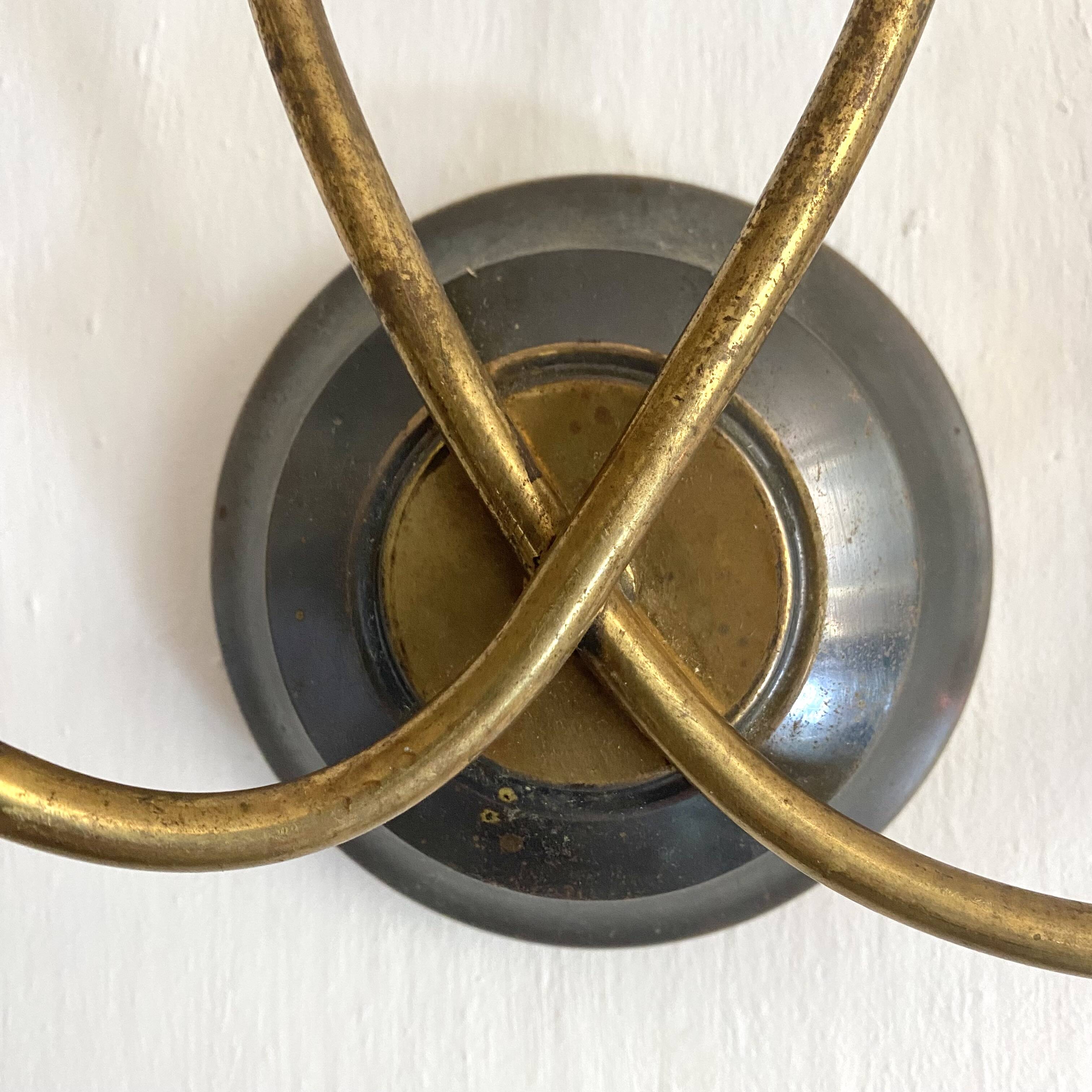 Pair of Art Deco double tulip wall lights