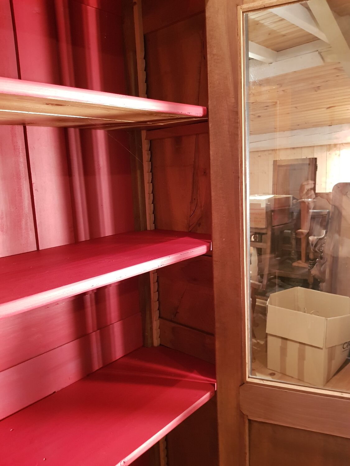 Bookcase louis Philippe patinated black.