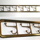 Art-Deco brass Coat Rack  &  2 Hangers, France, 1940s