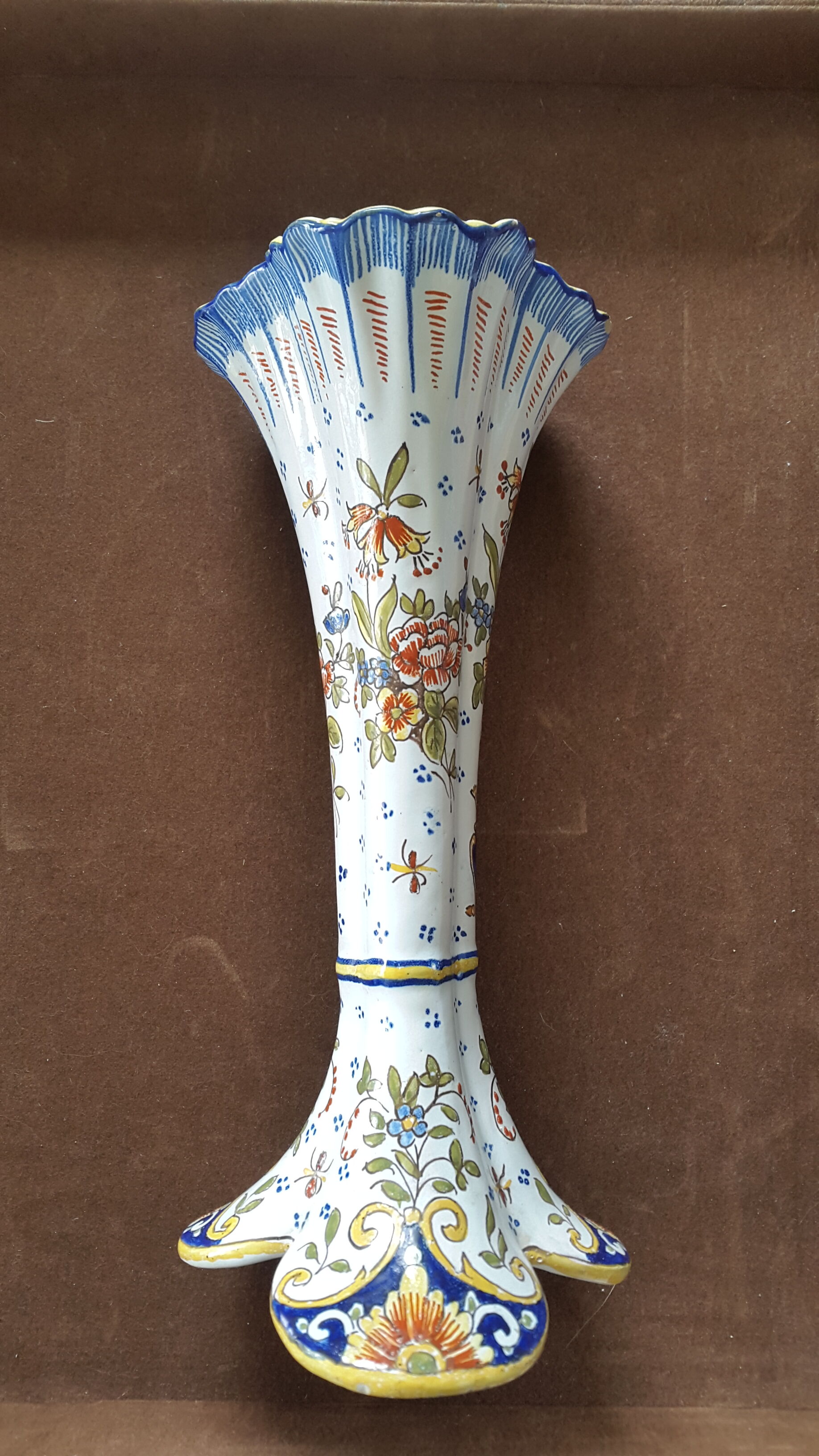 Desvres earthenware vase