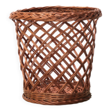 Wicker wastepaper basket, 1970s