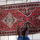 Handmade antique Persian Malayer runner rug 77cm x 382cm, 1920s