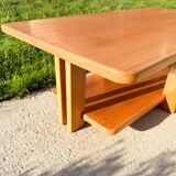 Large solid elm coffee table