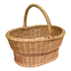 Old large wicker harvest or shopping basket TBE