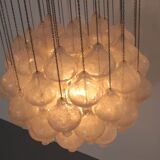 Kalmar 'Tulipan' Chandelier Pendant Light, Blown Glass, 1970