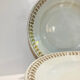 X5 Luneville earthenware soup plates with golden decoration