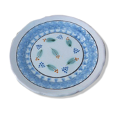 Assiette cul noir  XVIII /XIXeme faience Rouen Forges les Eaux