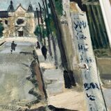 Old painting Street with church – Jack Senne 1933