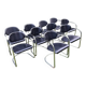 Set of 10 Italian design chairs from the 1970s by Effezeta