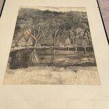 Original landscape drawing Vera Zilzer
