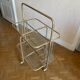 Brass and glass trolley from the 70s, foldable, perfect condition