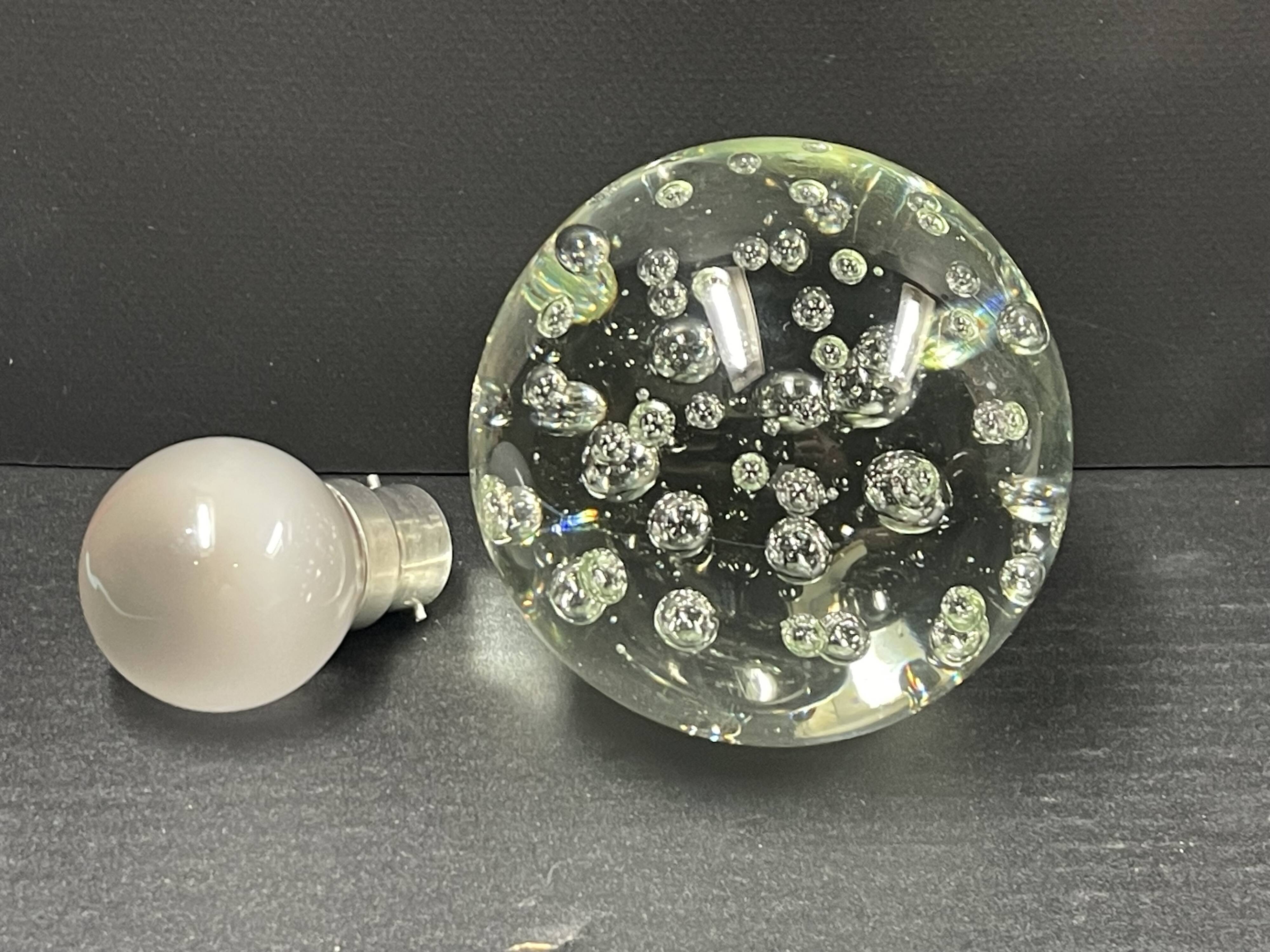 Sulfur ball Bubble glass paperweight diameter 10 height 9 cm