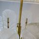 Carl Fagerlund brass and glass acanthus leaf chandelier, Sweden 1960s