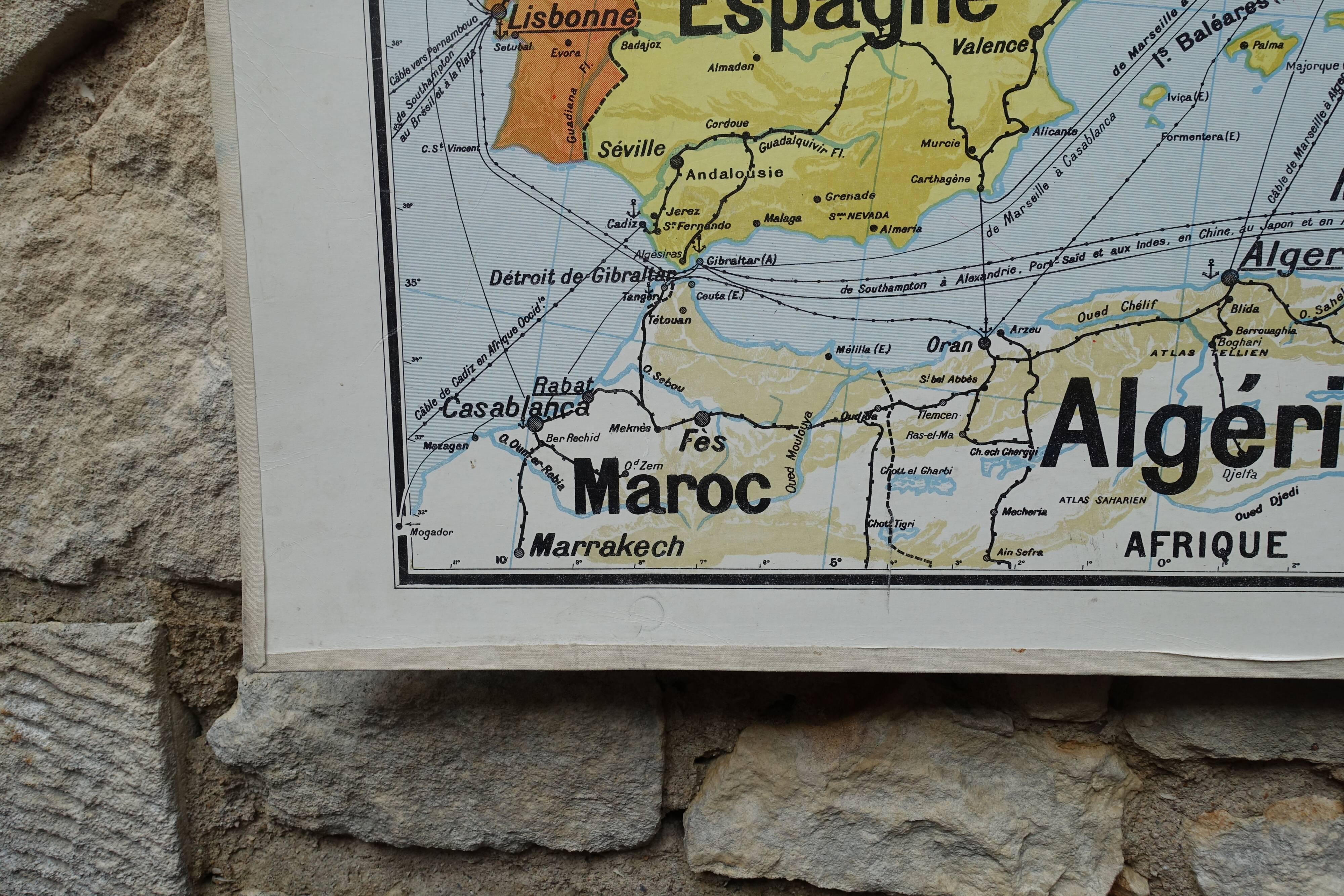 Old school map Vidal Lablache 312 Political and geographical Europe