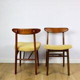 Vintage Hałas chairs yellow vintage - set of 2