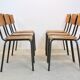Dutch-designed plywood industrial chairs