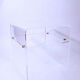 David Lange plexiglass side table