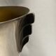 Art Deco, silver metal lamp wood base around 1930