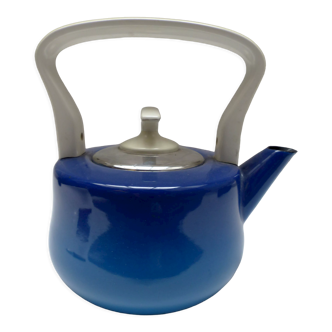 Bouilloire émaillée bleu ancienne