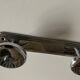chrome Art Deco bathroom coat hook 57cm