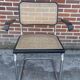 Set of 4 chairs model B64 Cesca with armrests in Black and Chrome