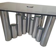 Tavolino Marco Zanuso - Design anni '70 - Cromo e Vetro Fumè