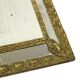 Ancien miroir à coussin repoussé facetté France