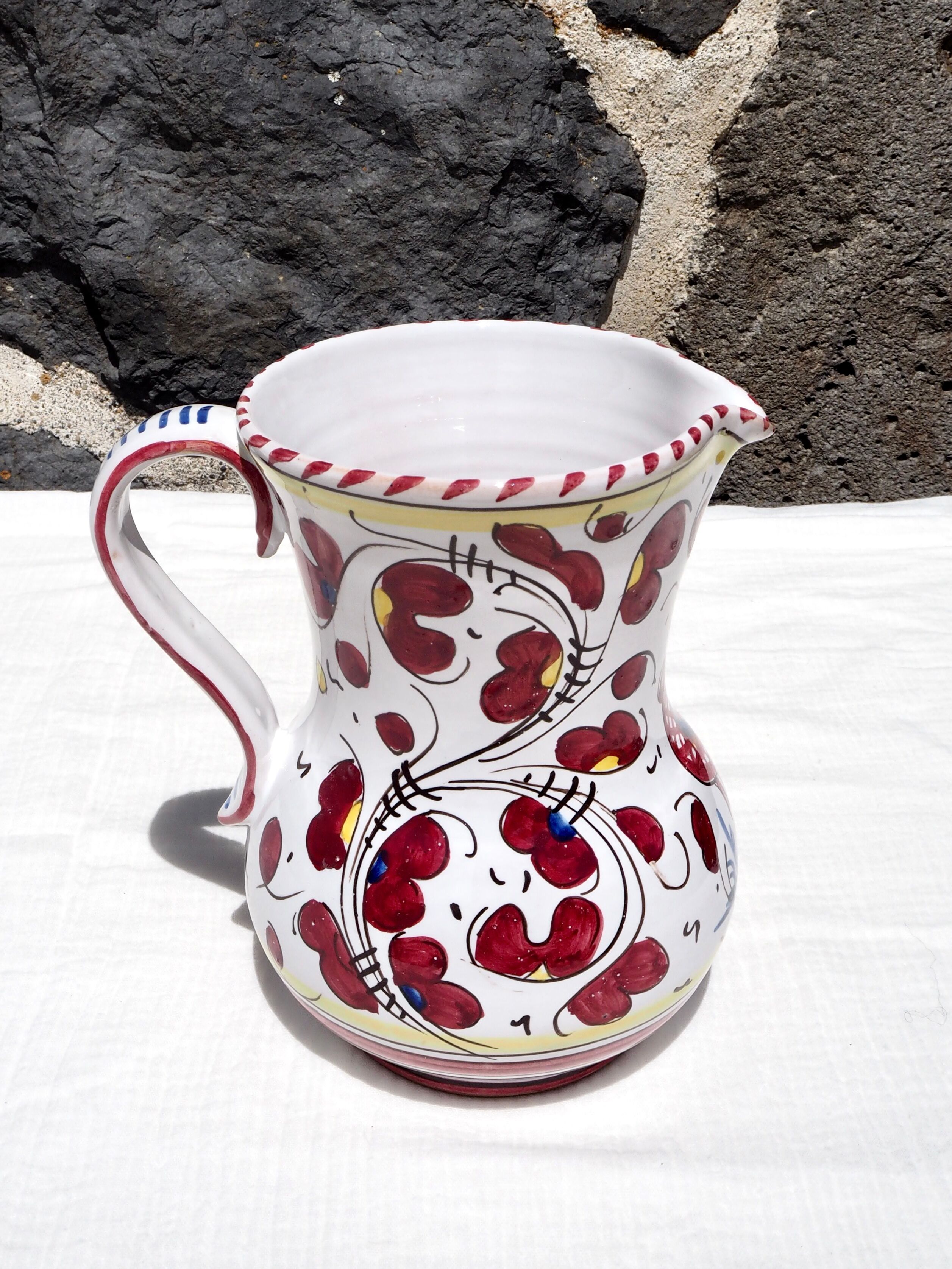 Italian ceramic pitcher