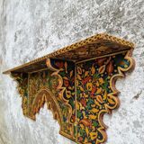 Old wall shelf wall rack handpainted