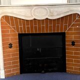 Louis XV style fireplace Model Pompadour White Carrara marble 20th century