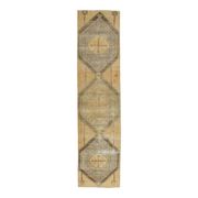 1970s Turkish Oushak Wool Runner Rug 78x319