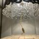 Vintage glass and aluminum lamp from the 70s