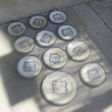 Part of old service in earthenware of Salins