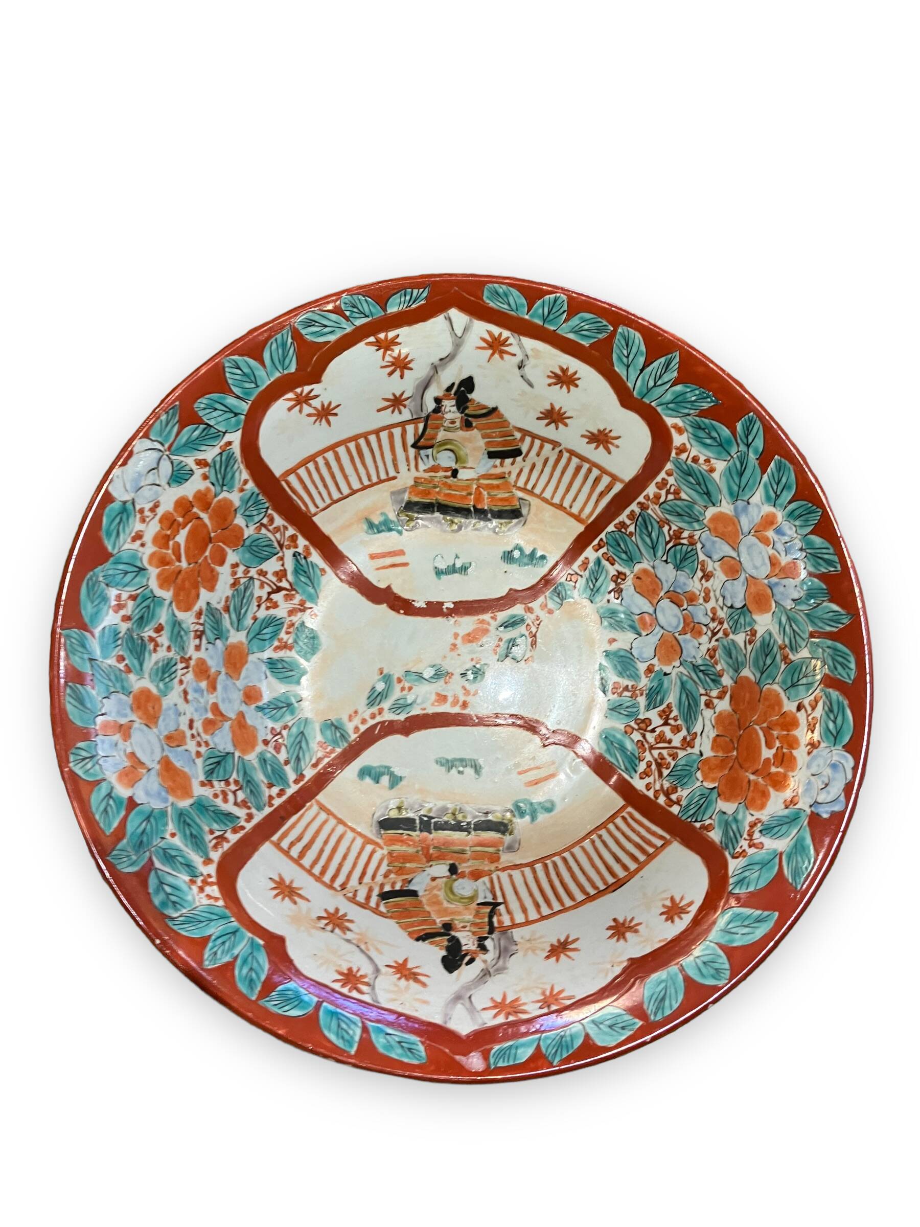 Huge porcelain cup of Imari XIXth Samurai decoration