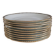 Set of 10 porcelain dessert plates