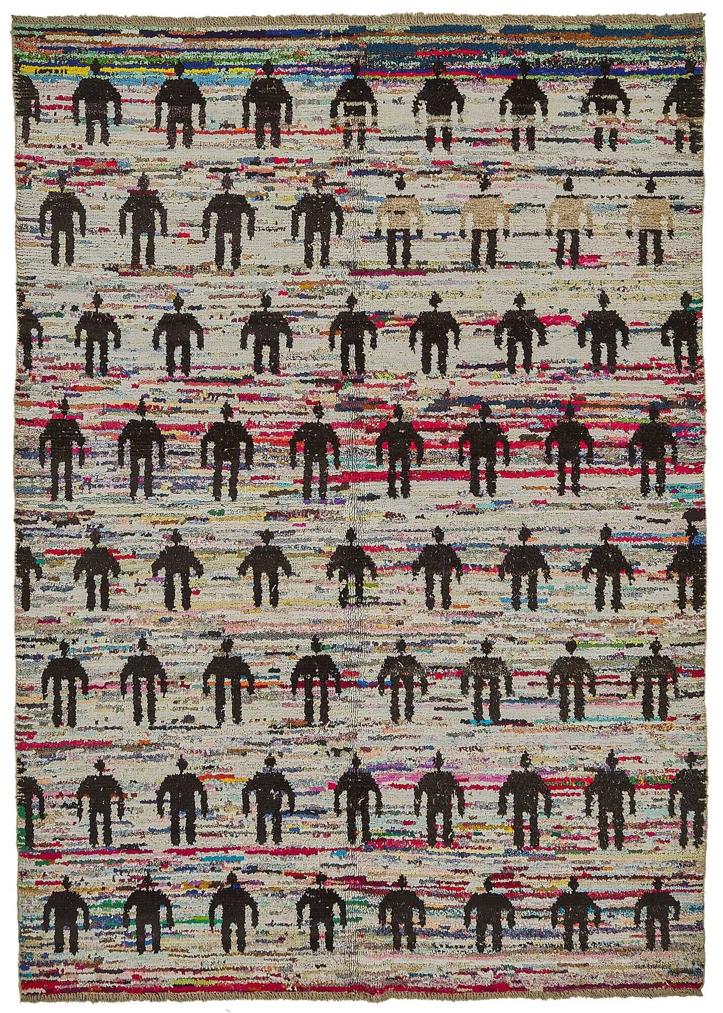 Handwoven Turkish Recycled Boho Rug 210 cm x 307 cm