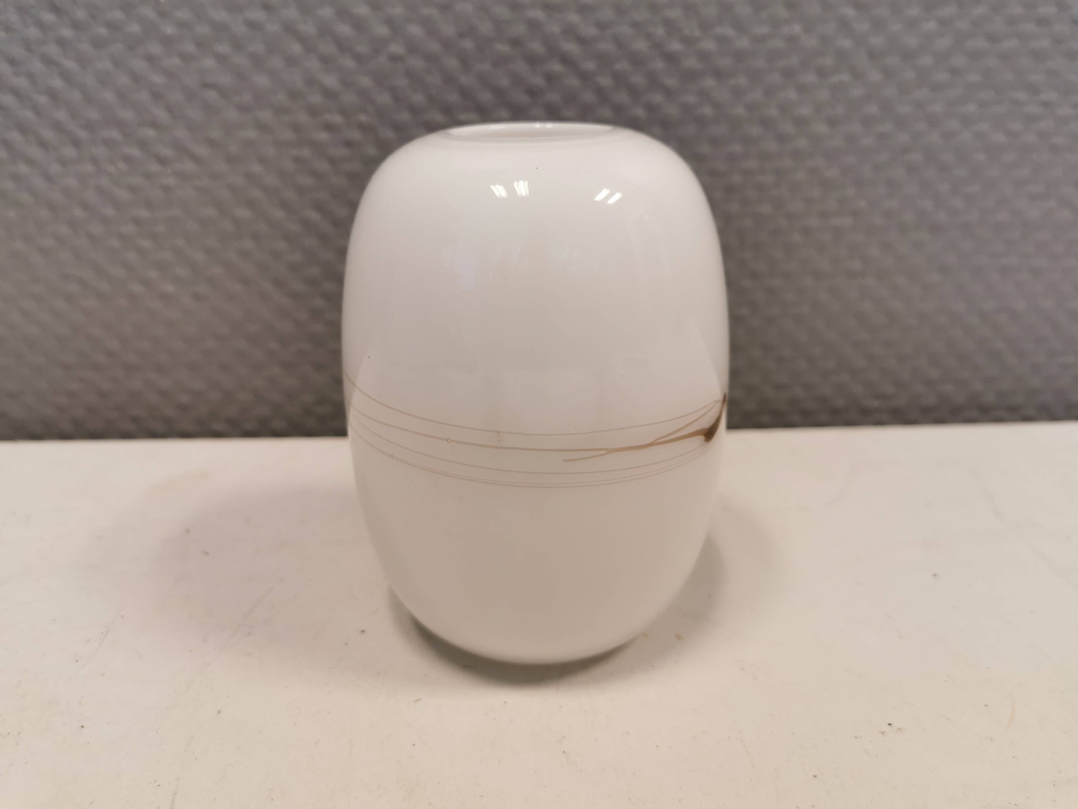 Small beautiful vase, designed by Michael Bang for Holmegaard Denmark in 1983.