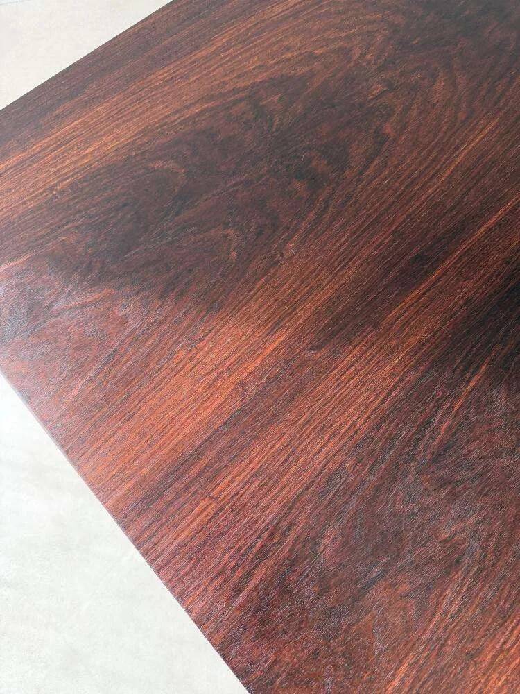 Vintage rosewood coffee table chrome 1960s