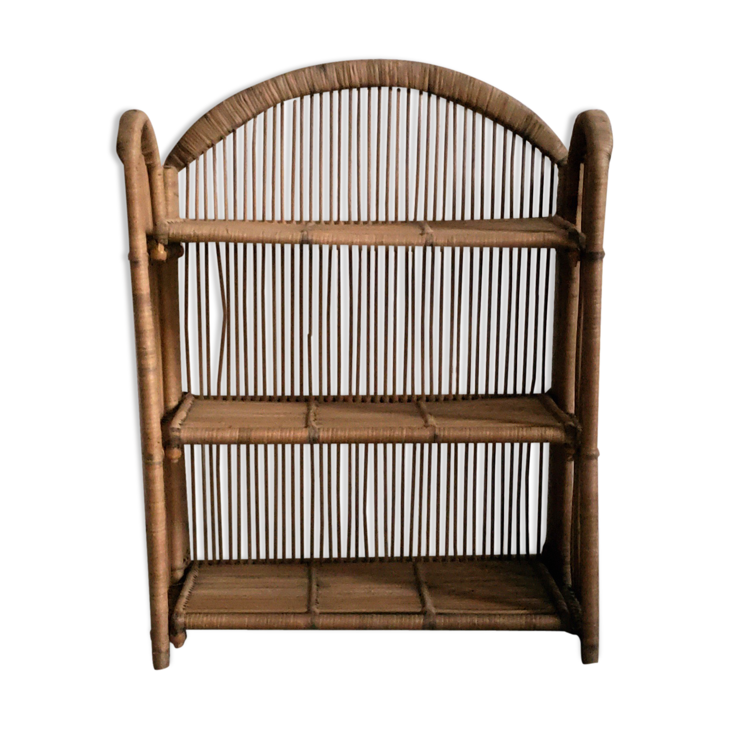 Rattan shelf
