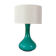 Vintage 1960s Portuguese Turquoise Opaline Glass Table Lamp