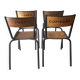 Set of 4 authentic vintage MULLCA school chairs