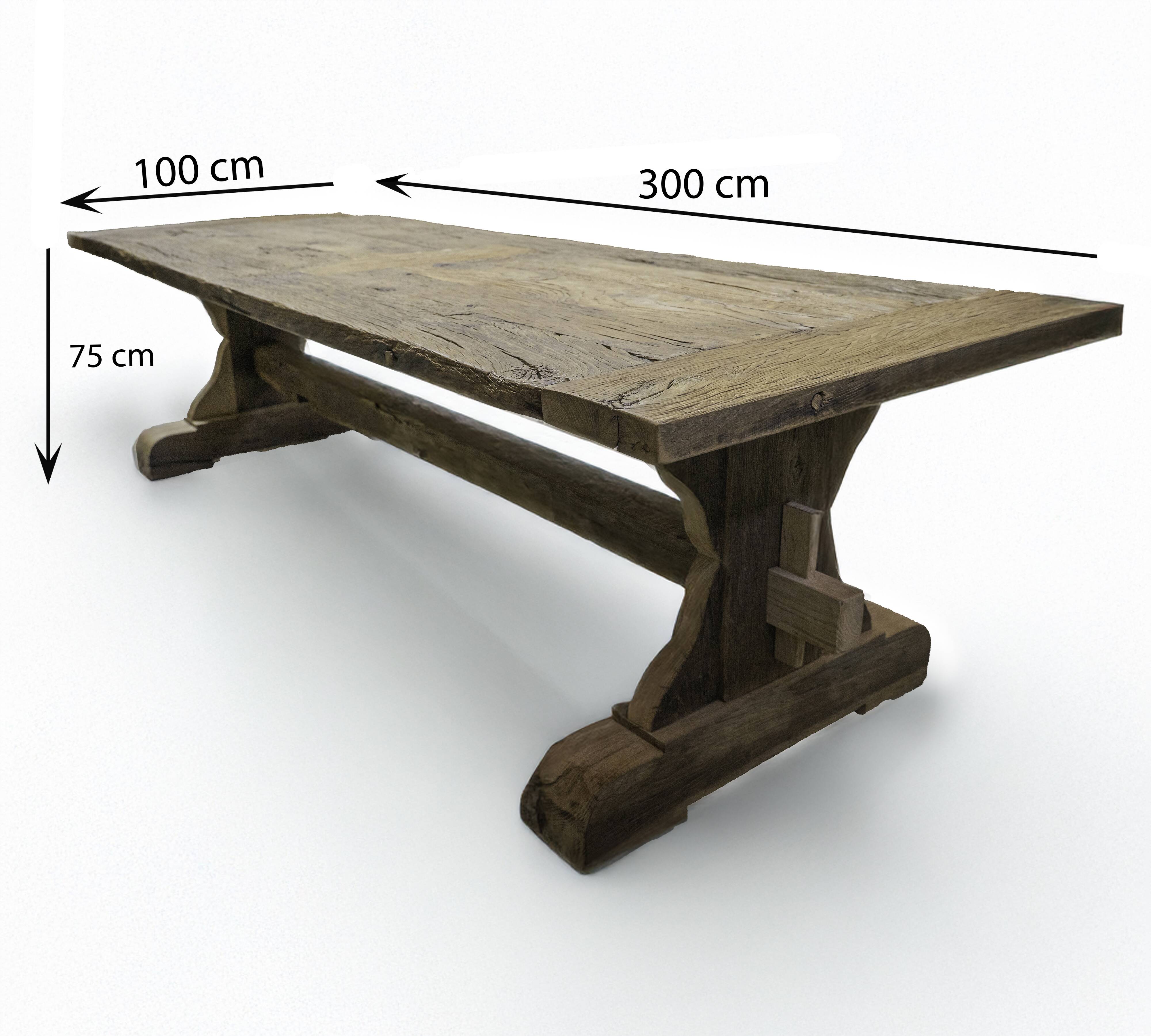 Slavonian oak dining table