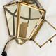 Mirror wall lamp, brass 50s