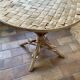 Round table in vintage chestnut