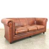 Vintage leather 3 seater sofa