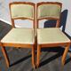 Pair of chairs Art Deco apple green fabric