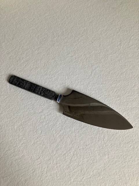 Pewter handled pie server