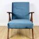 Fauteuil B-310 VAR en velours bleu mer - 2 pièces disponibles
