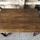 Old desk style henri ii table + drawer wood turned vintage